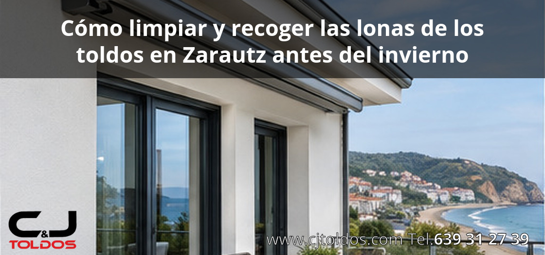 Cómo limpiar y recoger las lonas de los toldos en Zarautz antes del invierno